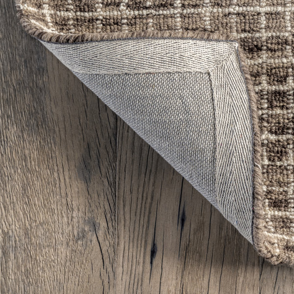 Arvin Olano x Rugs USA Melrose Checked Wool Brown Area Rug & Reviews